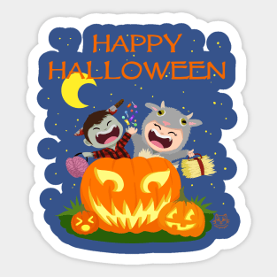 MrDaddyCountryTV's Halloween Design ( Yellow Moon) Sticker